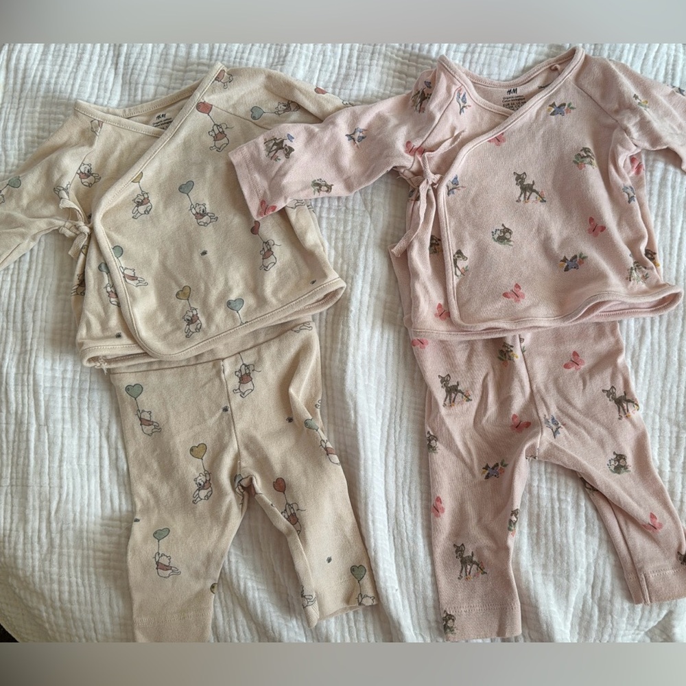 H&M Kids Pants Set - Pink and Beige